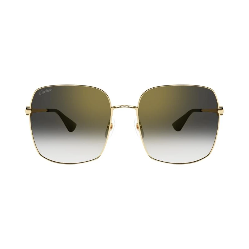 Cartier CT0401S-001 – Ochelari de soare Femei, Aurii, Metal, Lentile Gri