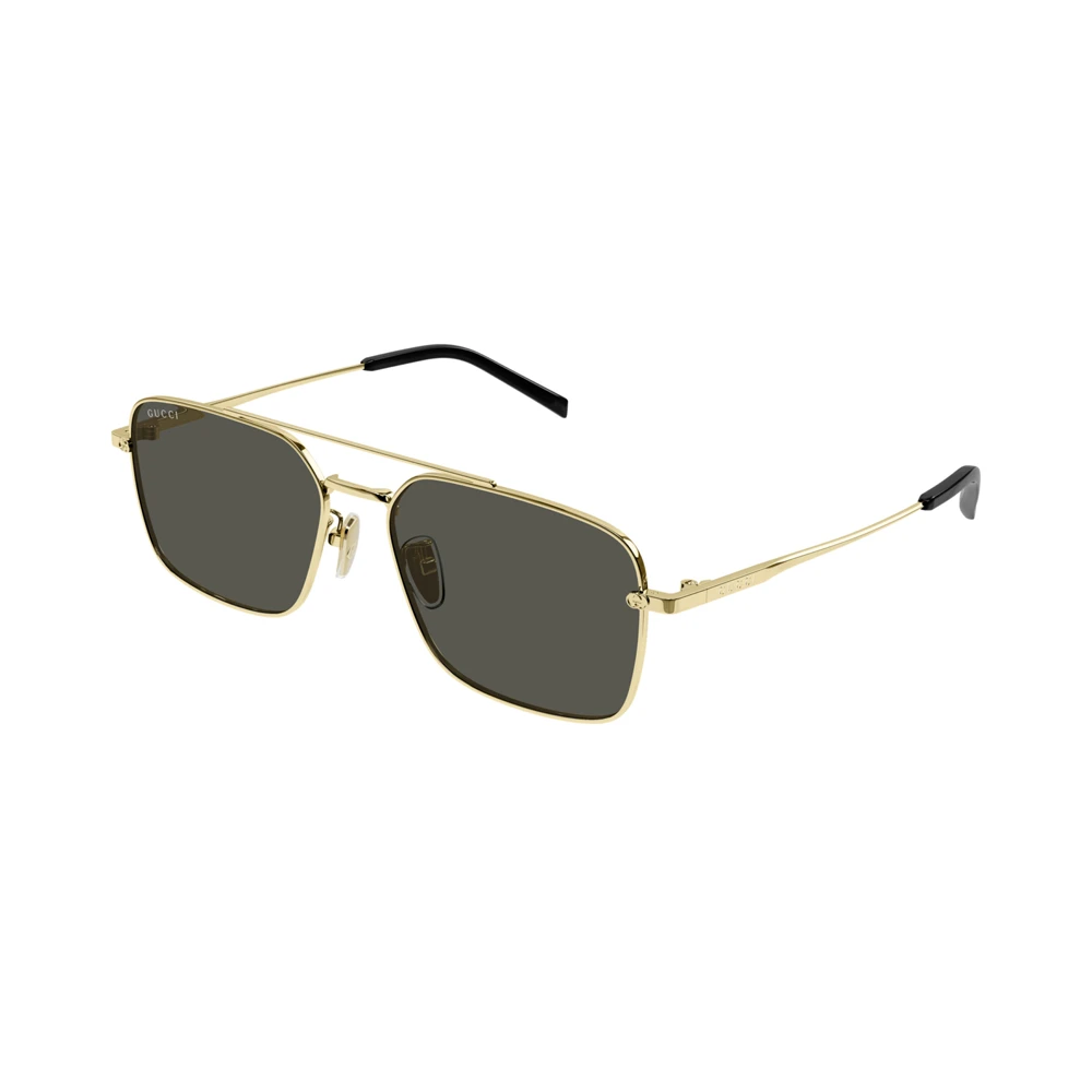 Gucci gold grey ochelari de soare pentru barbati rama metalica aviator dubla punte protectie UV 100%