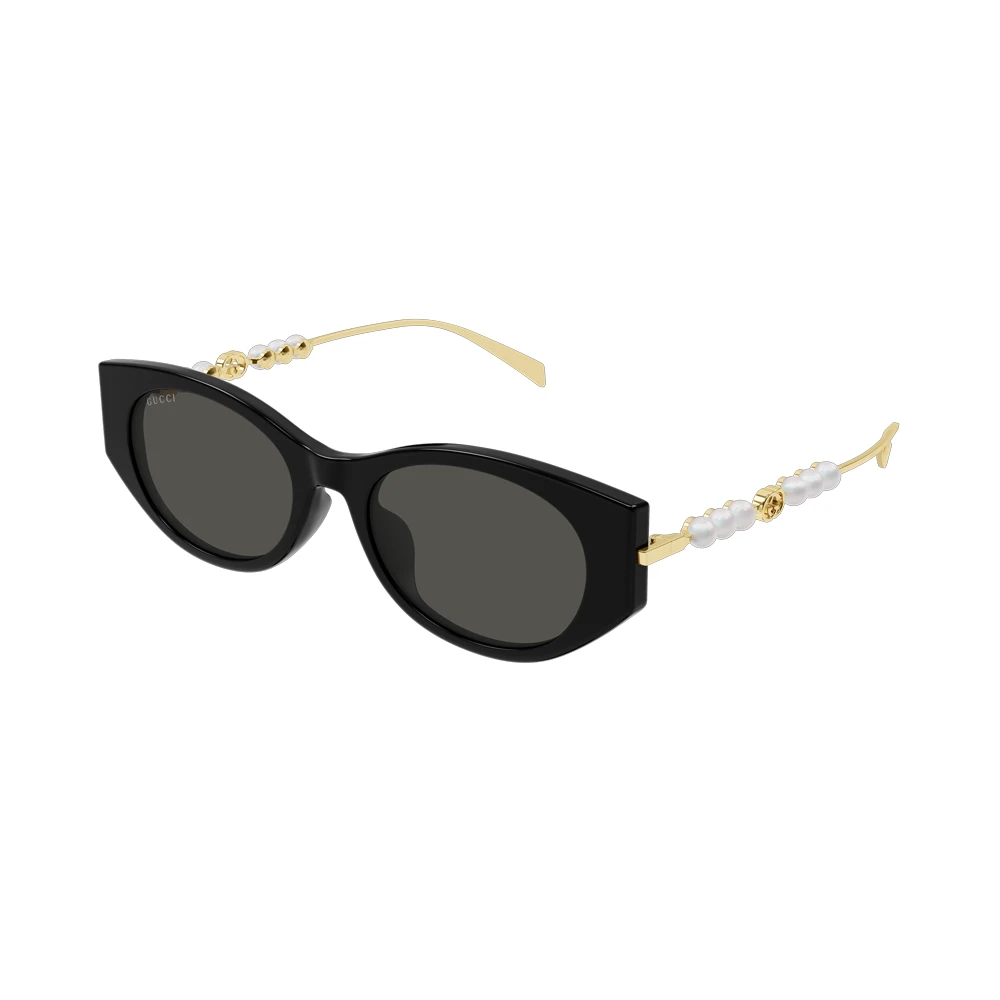 Gucci black gold ochelari de soare pentru femei rama cat-eye cu perle protectie UV 100%