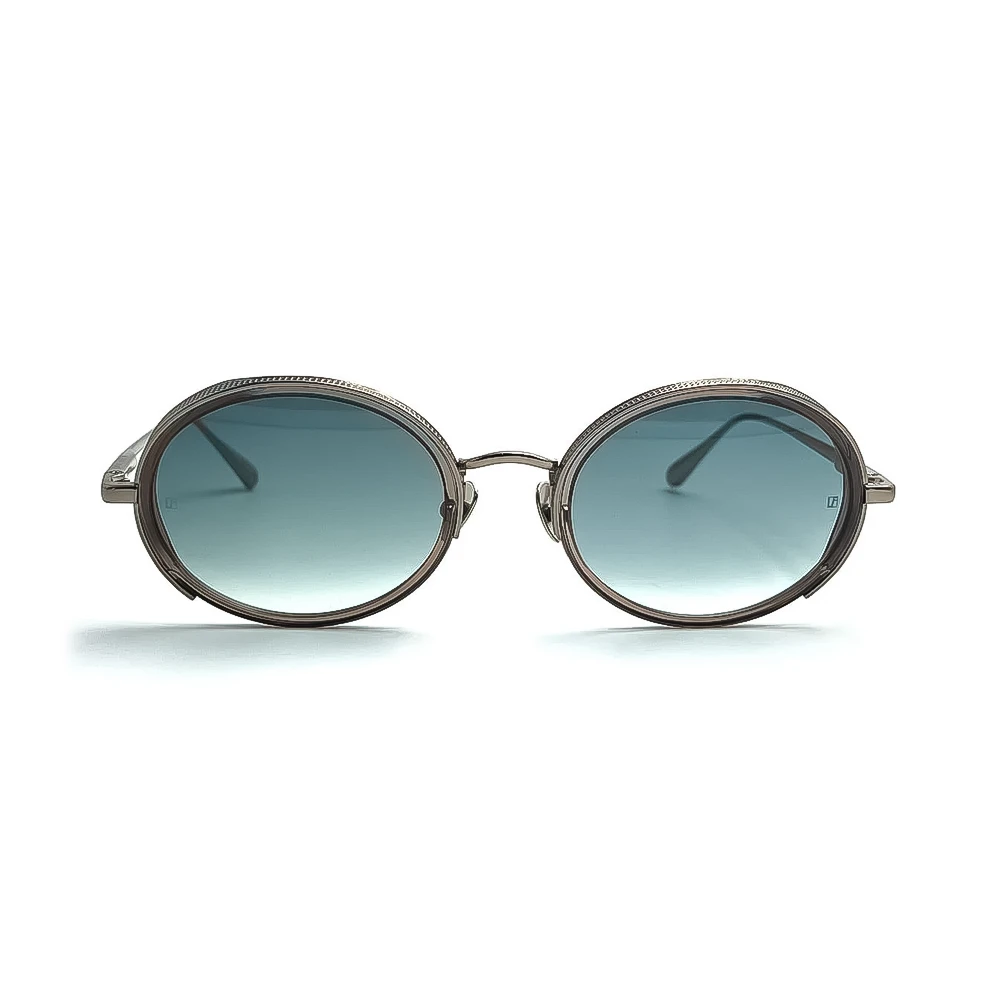 Linda Farrow Finn – Ochelari de soare Femei, Auriu/Translucid Maro, Rotunzi, Aqua