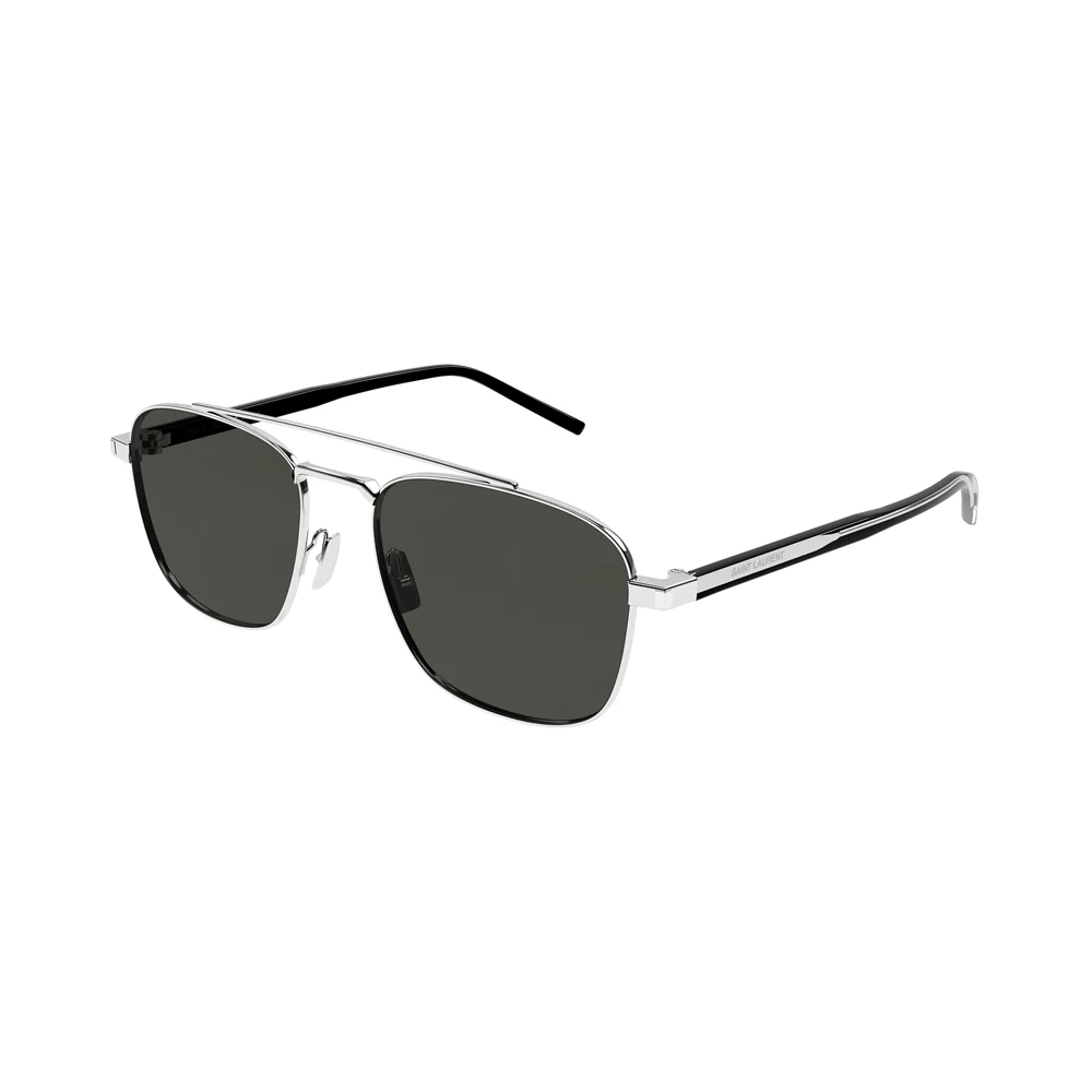 Yves Saint Laurent SL 665 002 56 – Ochelari de soare unisex, Argintii, Rotunzi, 56 mm