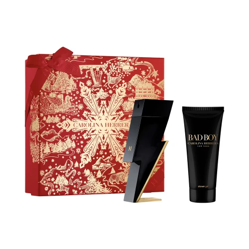 Carolina Herrera Bad Boy Apă de Toaletă Bărbați 100ml + Gel de Duș 100ml Set Parfum