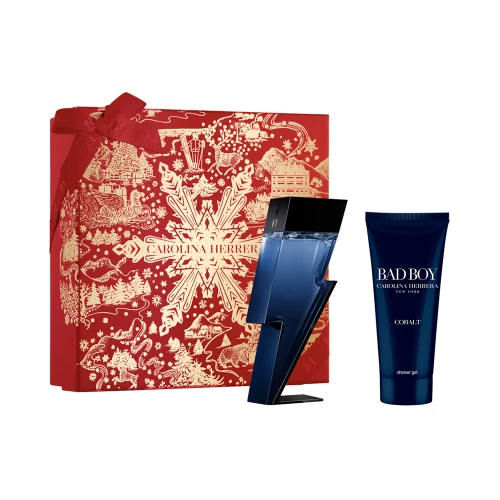 Carolina Herrera Bad Boy Cobalt Electric Set Cadou Apă de Parfum 100ml + Gel de Duș 100ml Parfum