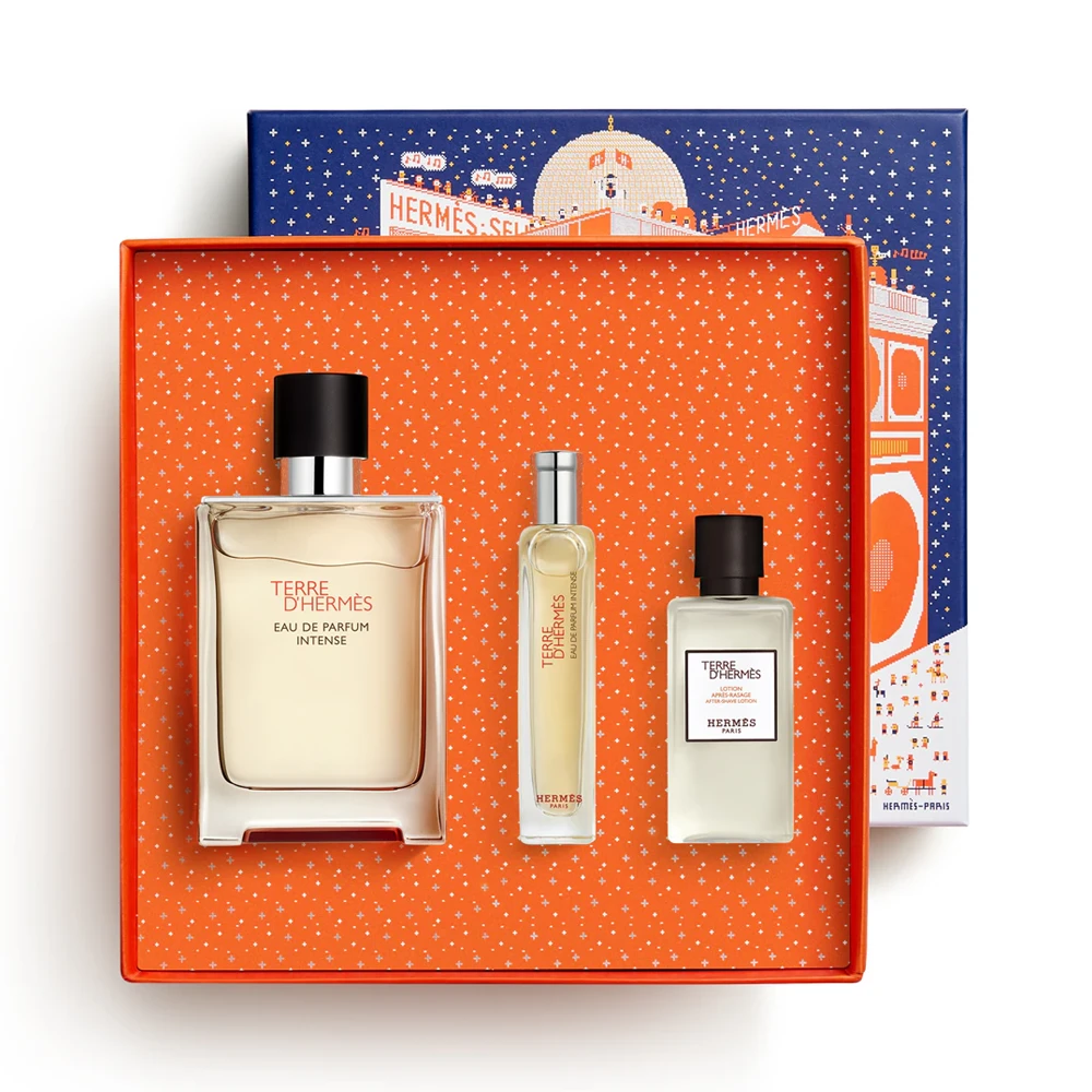 Hermes Terre d’Hermes Eau de Parfum Intense Set 100ml + 15ml + Balm 40ml Barbati Parfum