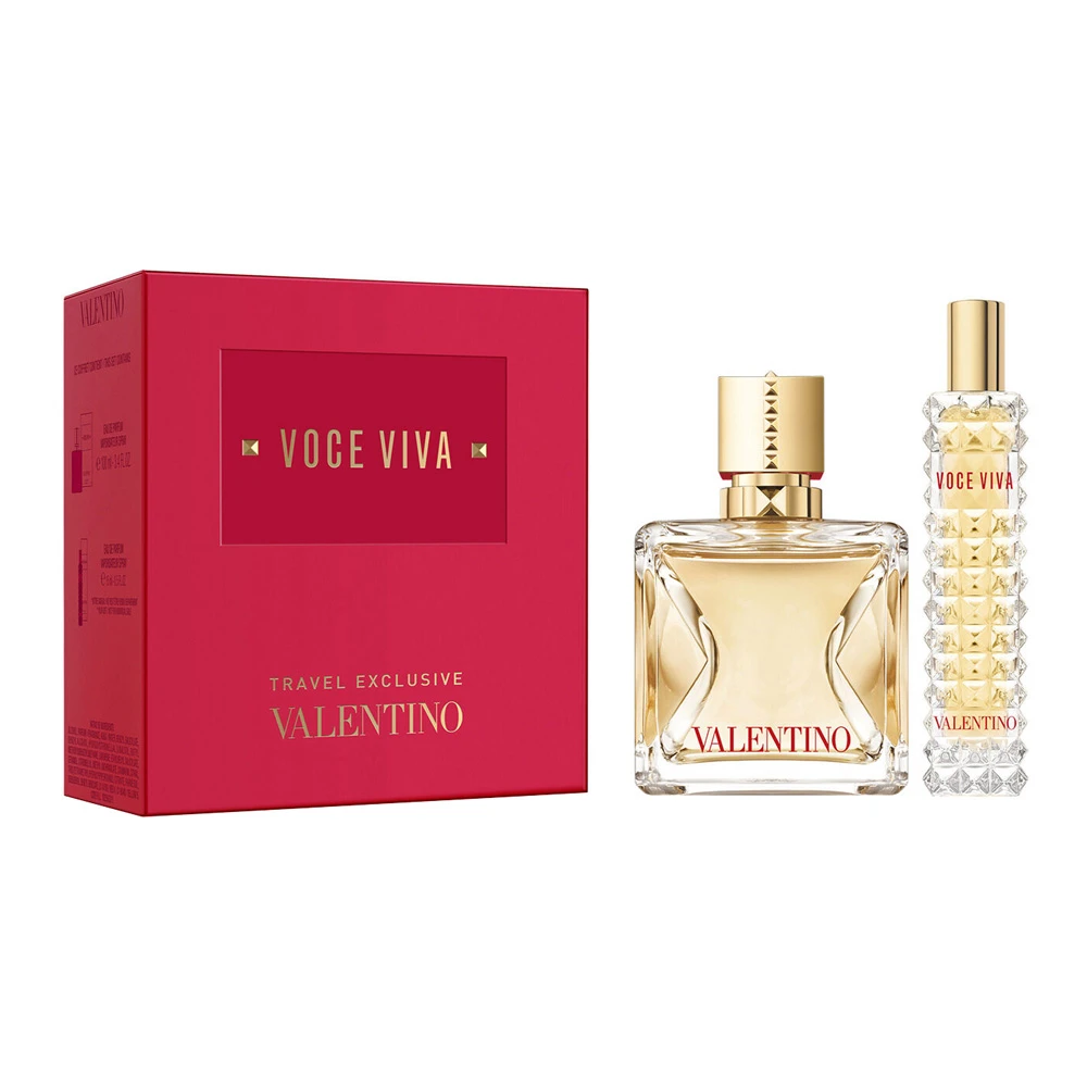 Apa de parfum set cadou Valentino Voce Viva, Femei, Set: Apa de parfum 100 ml + Apa de parfum 15 ml